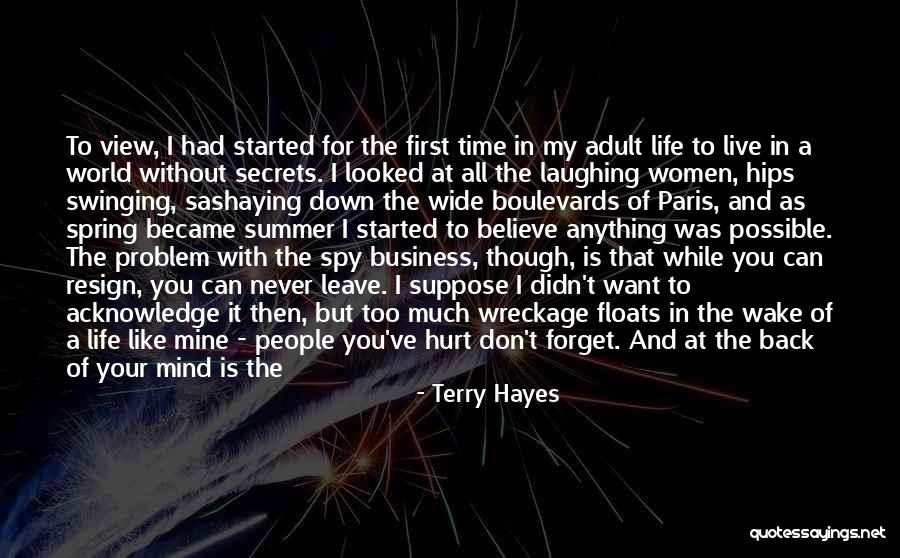 Live Your Life As You Want Quotes By Terry Hayes