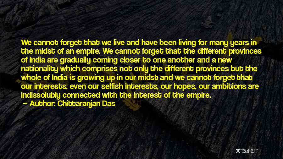 Living And Growing Quotes By Chittaranjan Das