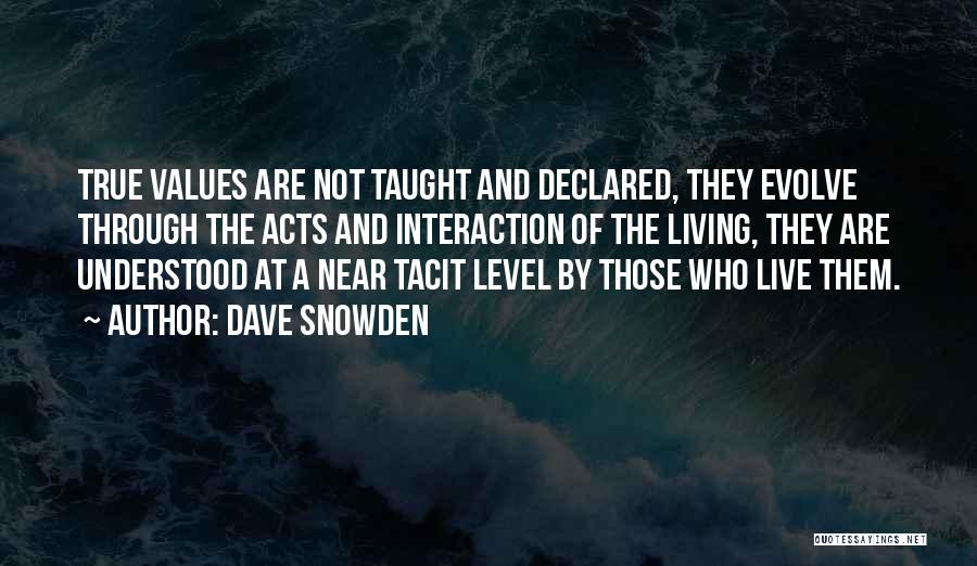 Living And Learning Quotes By Dave Snowden