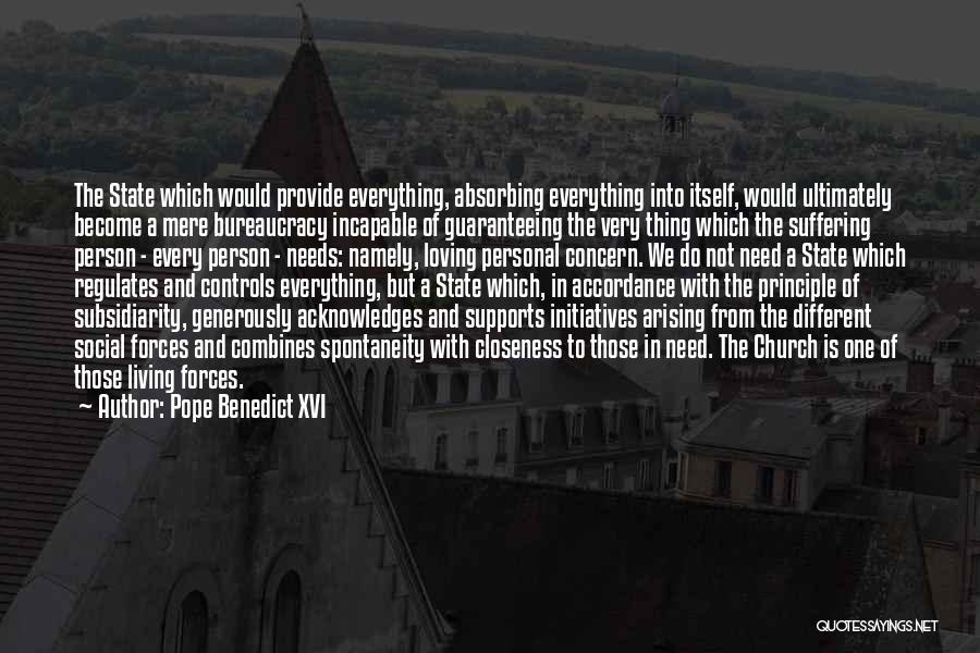 Living Generously Quotes By Pope Benedict XVI