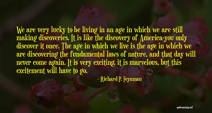 Living In America Quotes By Richard P. Feynman