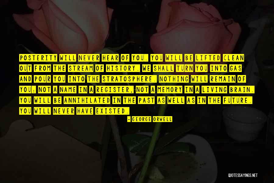 Living In Past Quotes By George Orwell