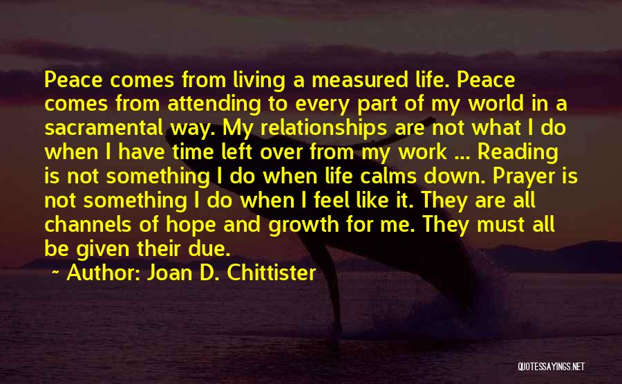 Living In Peace Quotes By Joan D. Chittister