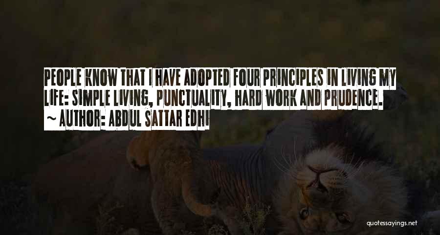 Living In Simple Life Quotes By Abdul Sattar Edhi