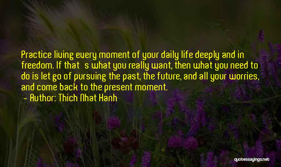 Living In The Past Present And Future Quotes By Thich Nhat Hanh