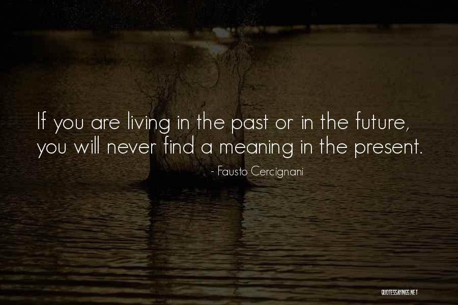 Living In The Past Present Future Quotes By Fausto Cercignani Living In The Past Present Future Quotes By Fausto Cercignani