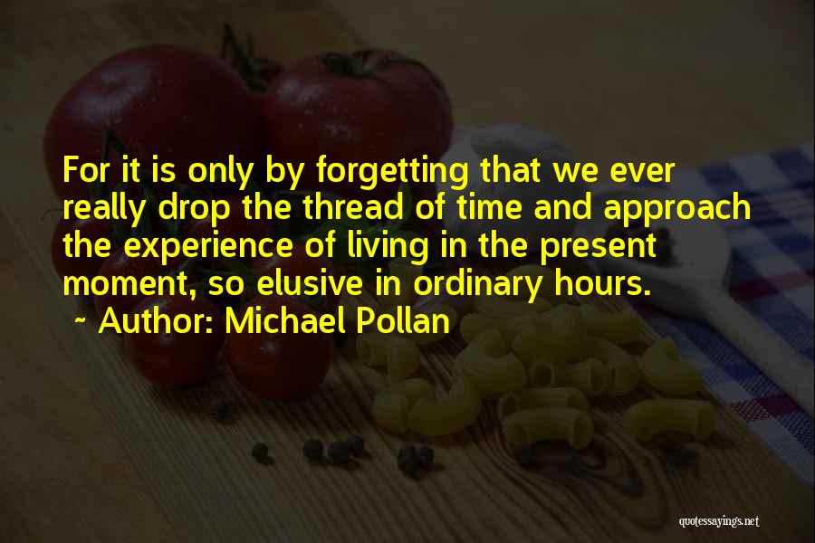 Living In The Present Moment Quotes By Michael Pollan