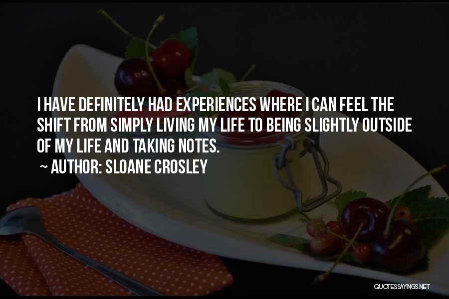 Living Life Simply Quotes By Sloane Crosley
