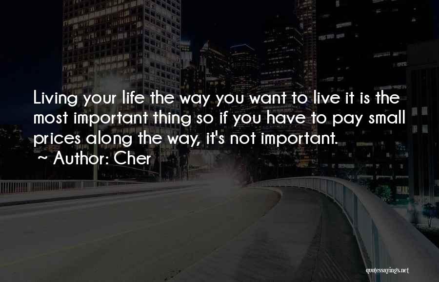 Living Life The Way You Want Quotes By Cher