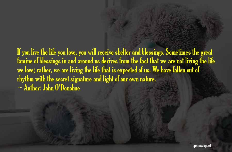 Living Life With Love Quotes By John O'Donohue