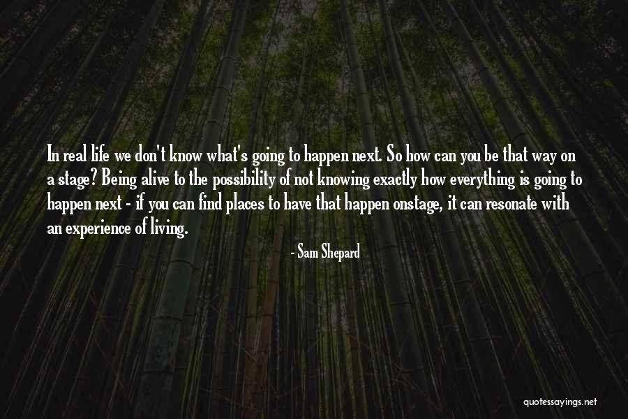 Living Life With What You Have Quotes By Sam Shepard Living Life With What You Have Quotes By Sam Shepard