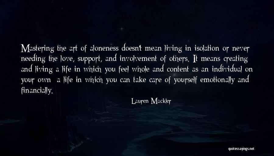 Living Life Without A Care Quotes By Lauren Mackler