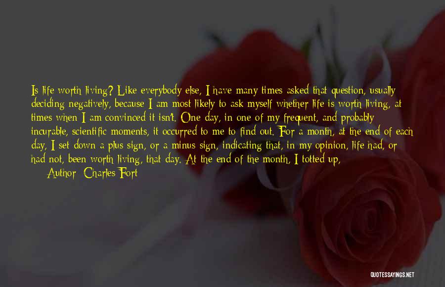 Living My Life For Myself Quotes By Charles Fort