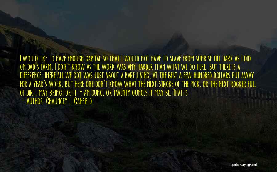 Living On Your Knees Quotes By Chauncey L. Canfield