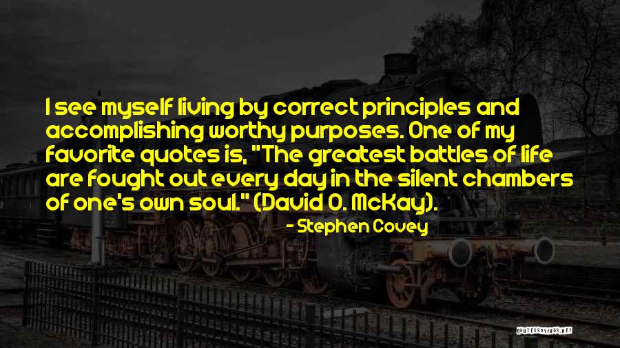 Living One's Own Life Quotes By Stephen Covey