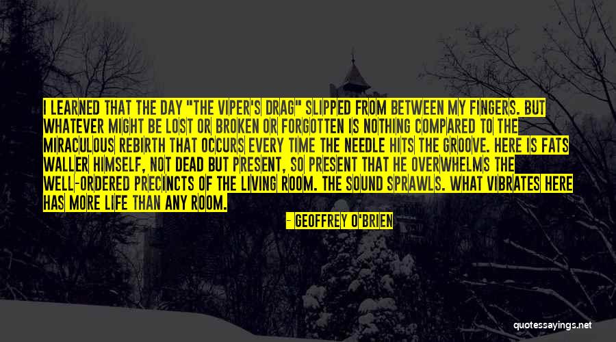 Living So Well Quotes By Geoffrey O'Brien Living So Well Quotes By Geoffrey O'Brien