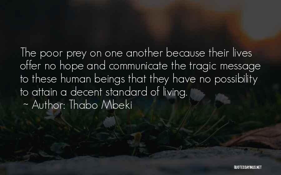 Living Standard Quotes By Thabo Mbeki