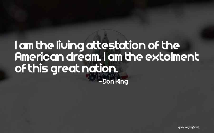 Living The American Dream Quotes By Don King Living The American Dream Quotes By Don King