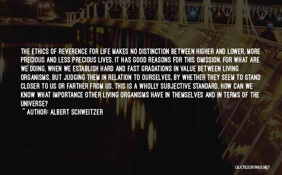 Living Too Fast Quotes By Albert Schweitzer