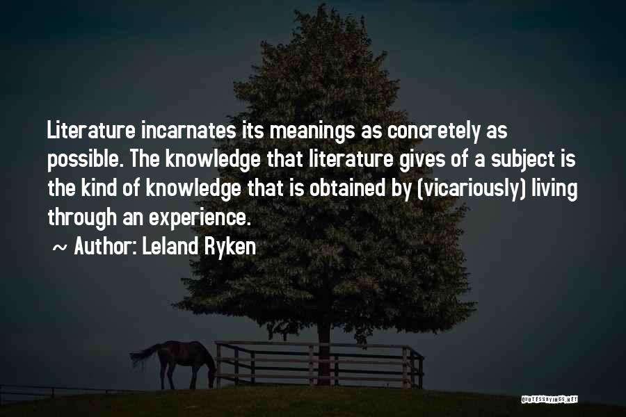 Living Vicariously Through Others Quotes By Leland Ryken