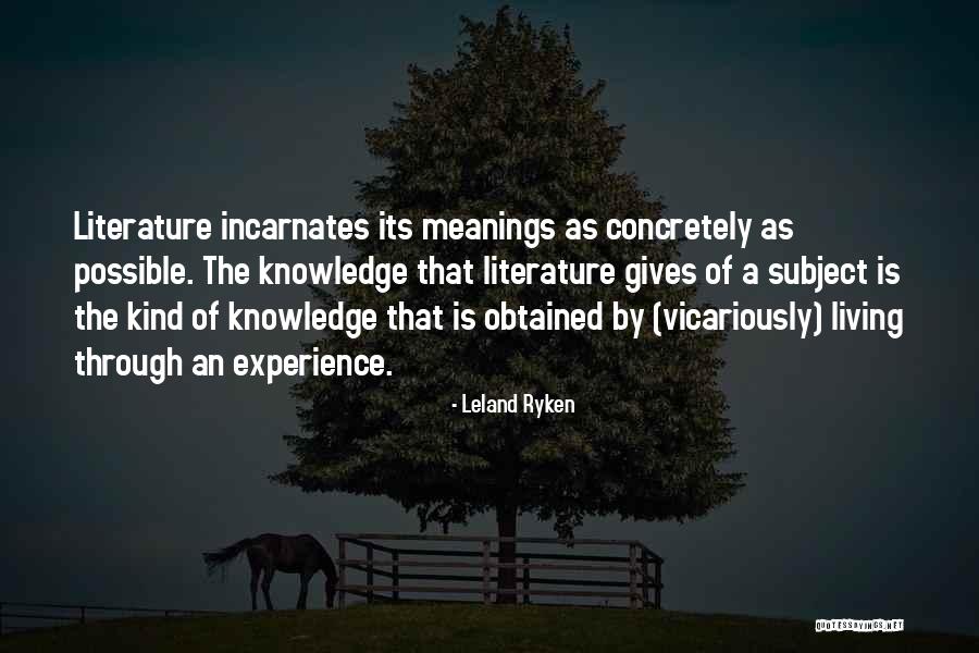 Living Vicariously Through Others Quotes By Leland Ryken