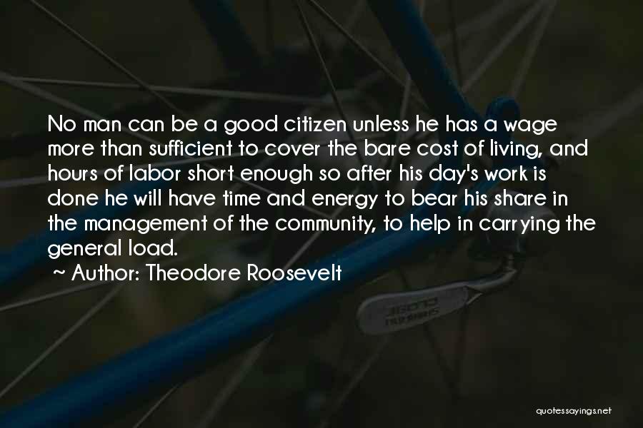 Living Wage Quotes By Theodore Roosevelt
