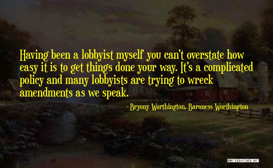 Lobbyists Quotes By Bryony Worthington, Baroness Worthington