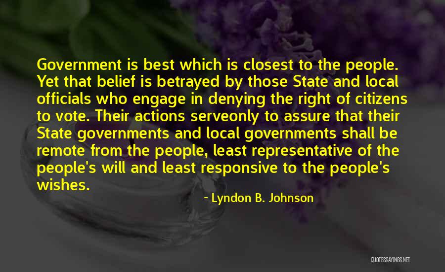 Local And State Quotes By Lyndon B. Johnson Local And State Quotes By Lyndon B. Johnson