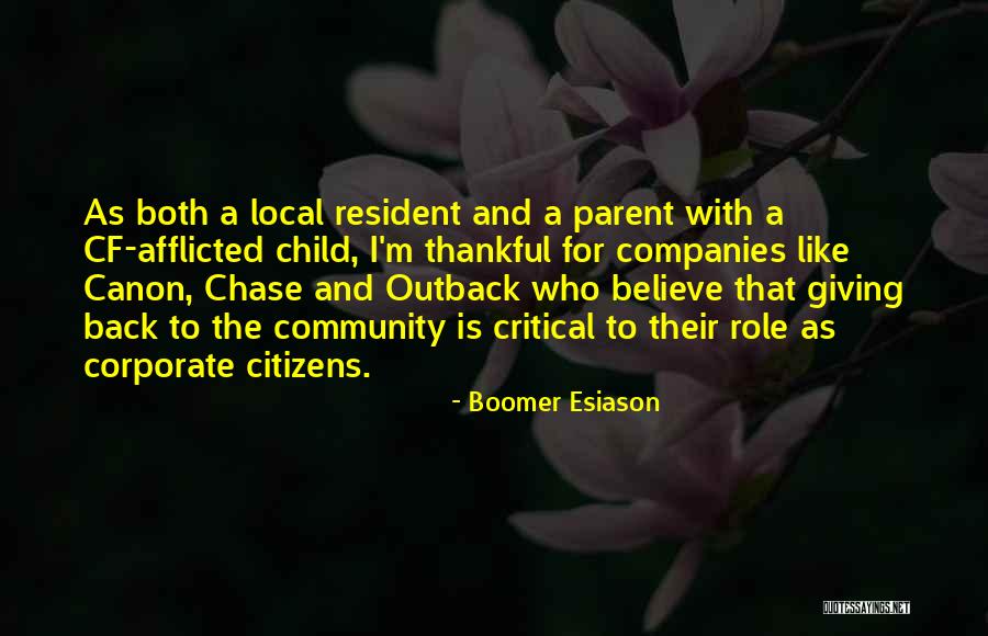 Local Community Quotes By Boomer Esiason Local Community Quotes By Boomer Esiason