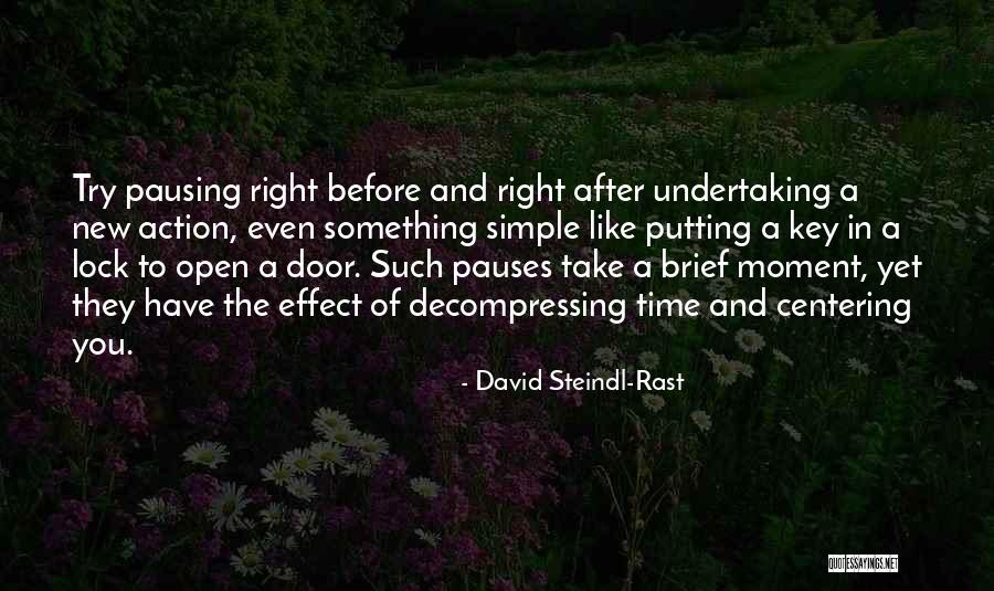 Lock In Quotes By David Steindl-Rast