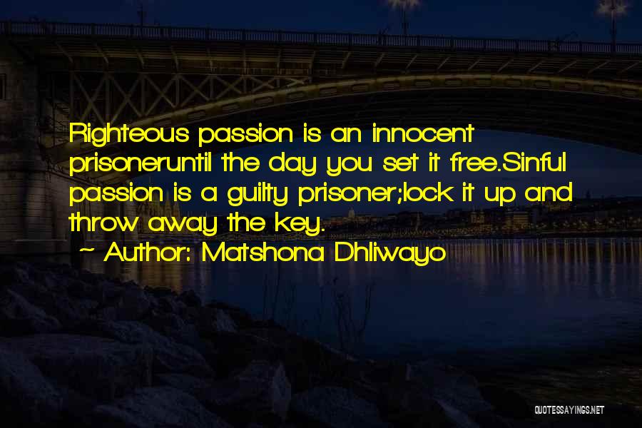 Lock Up Quotes By Matshona Dhliwayo