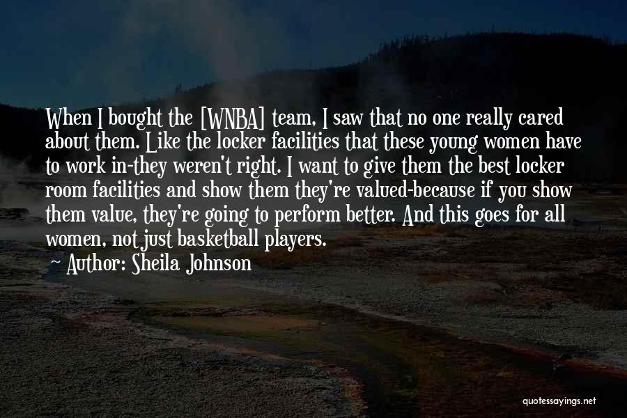 Locker Room Quotes By Sheila Johnson