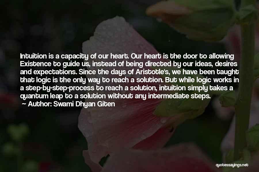 Logic And Intuition Quotes By Swami Dhyan Giten