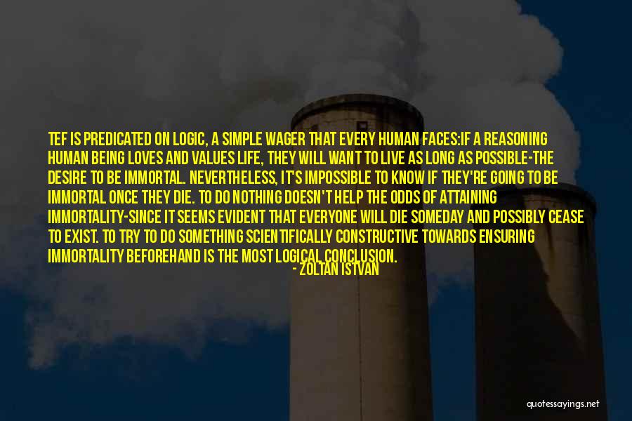 Logic And Reasoning Quotes By Zoltan Istvan