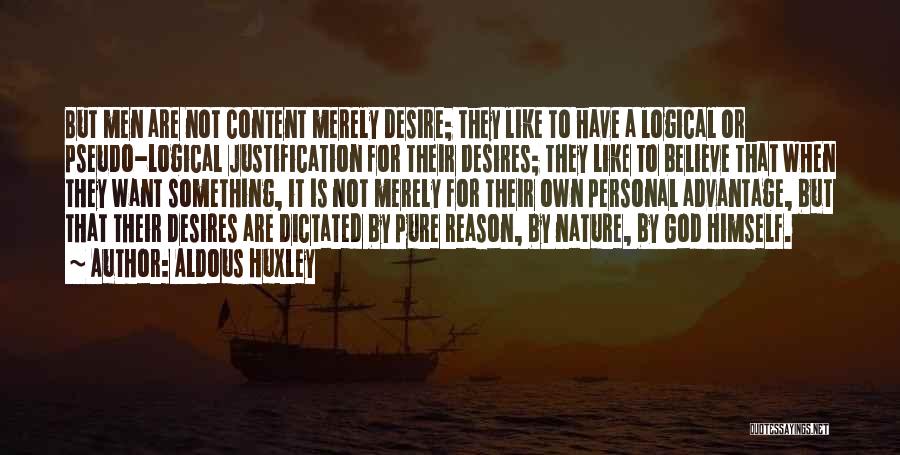 Logical Quotes By Aldous Huxley
