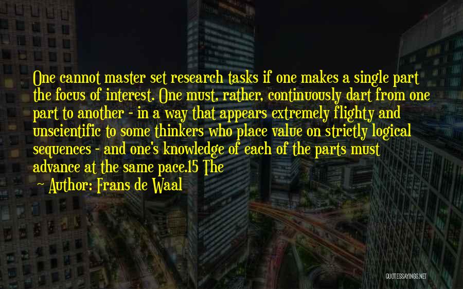 Logical Quotes By Frans De Waal