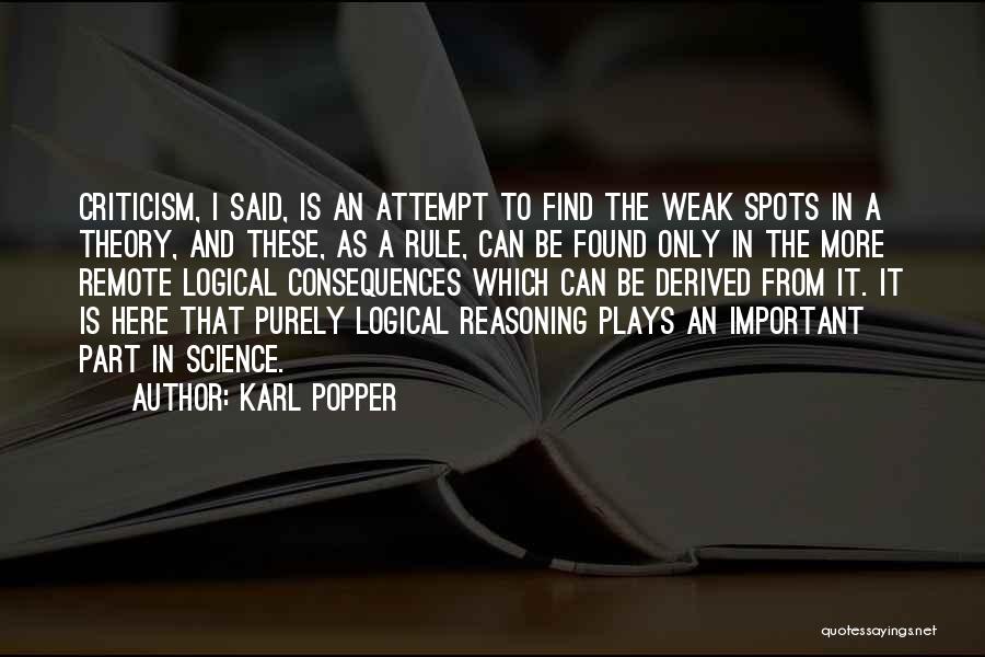 Logical Quotes By Karl Popper