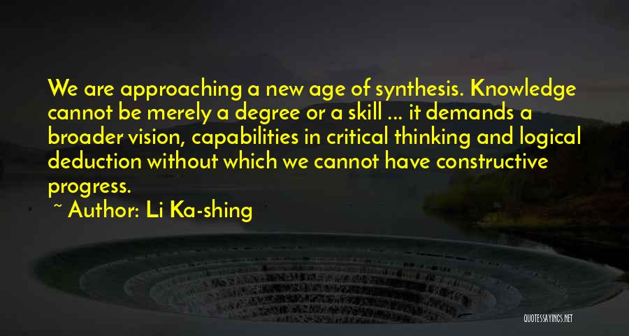 Logical Thinking Quotes By Li Ka-shing