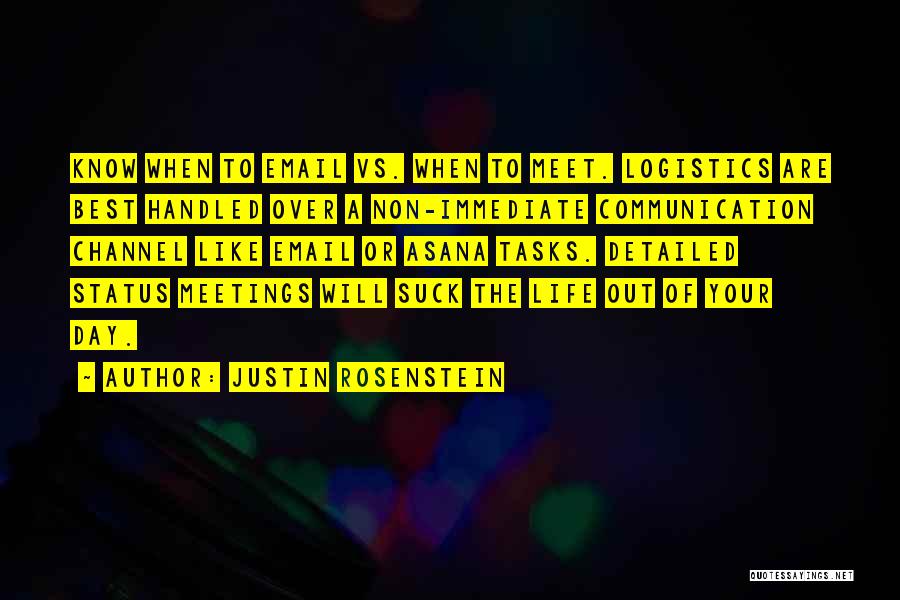 Logistics Quotes By Justin Rosenstein