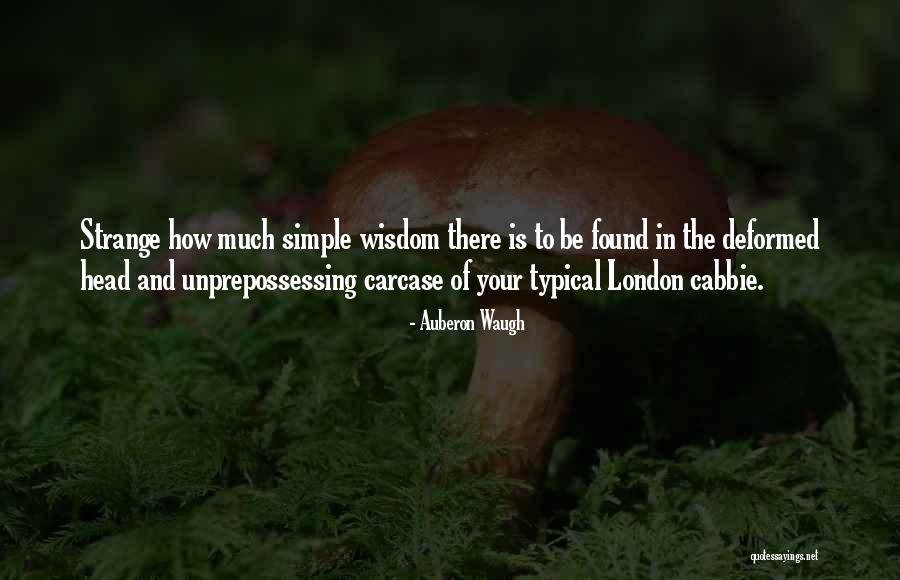 London Cabbie Quotes By Auberon Waugh