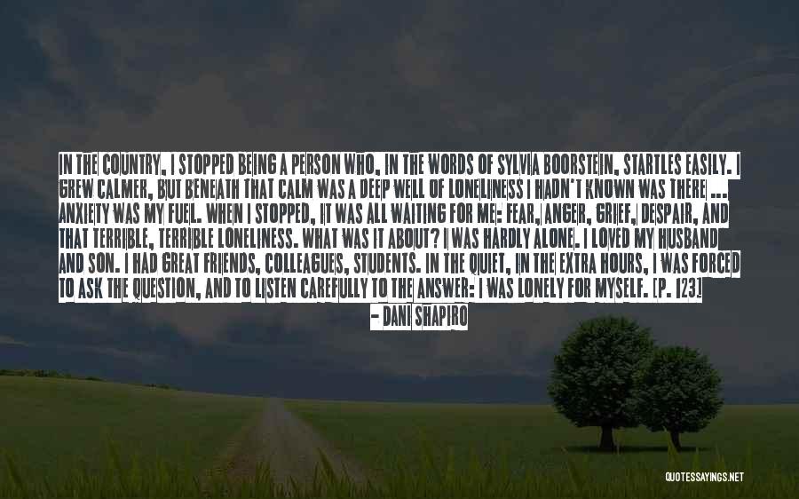 Loneliness And Anger Quotes By Dani Shapiro Loneliness And Anger Quotes By Dani Shapiro