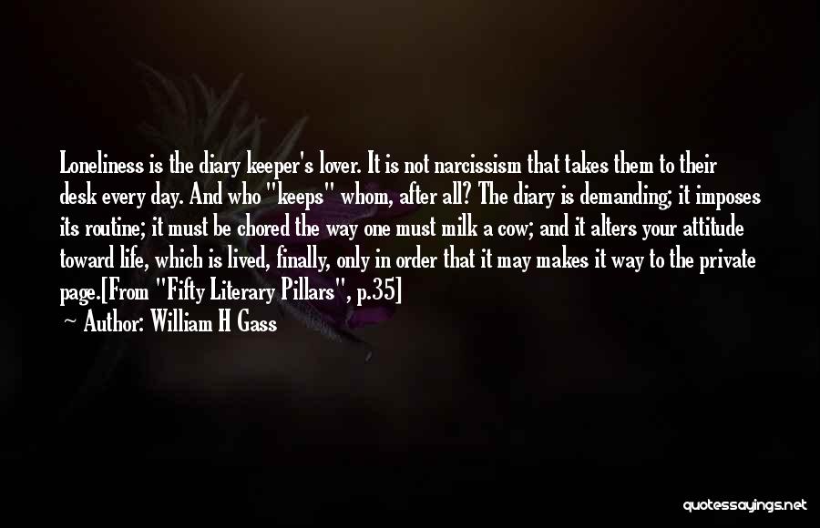 Loneliness Attitude Quotes By William H Gass