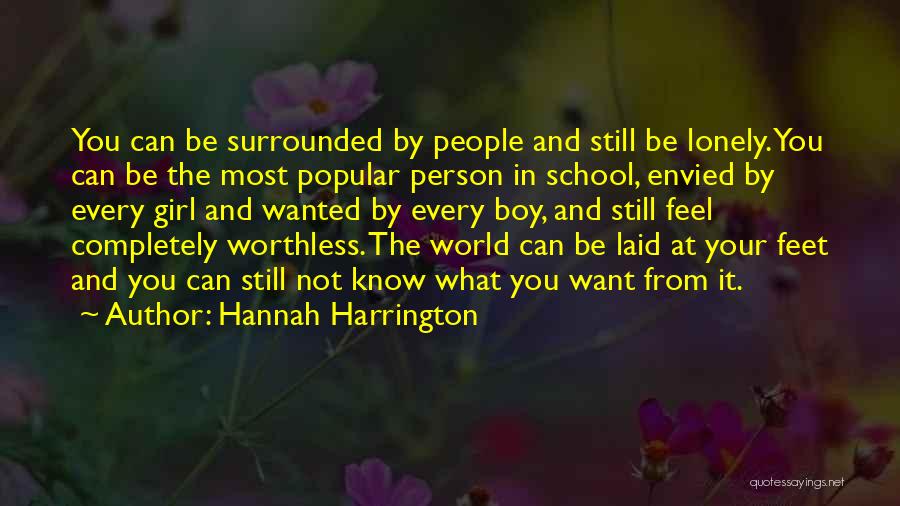 Lonely Girl Quotes By Hannah Harrington