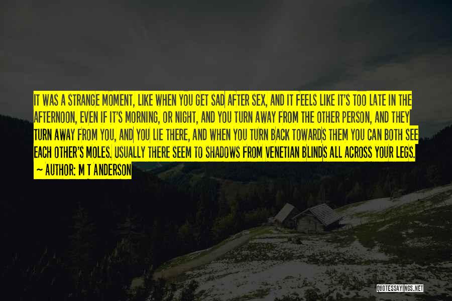 Lonely Night Without You Quotes By M T Anderson Lonely Night Without You Quotes By M T Anderson