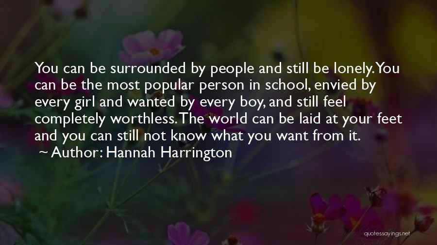 Lonely Person Quotes By Hannah Harrington