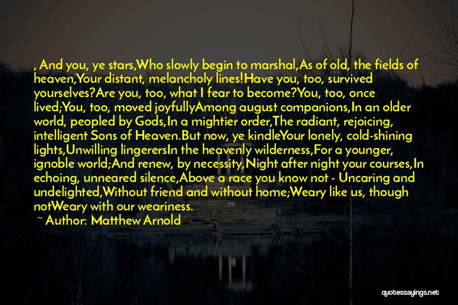 Lonely Without You Quotes By Matthew Arnold