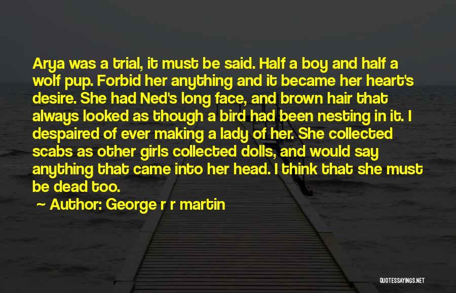 Long Brown Hair Quotes By George R R Martin