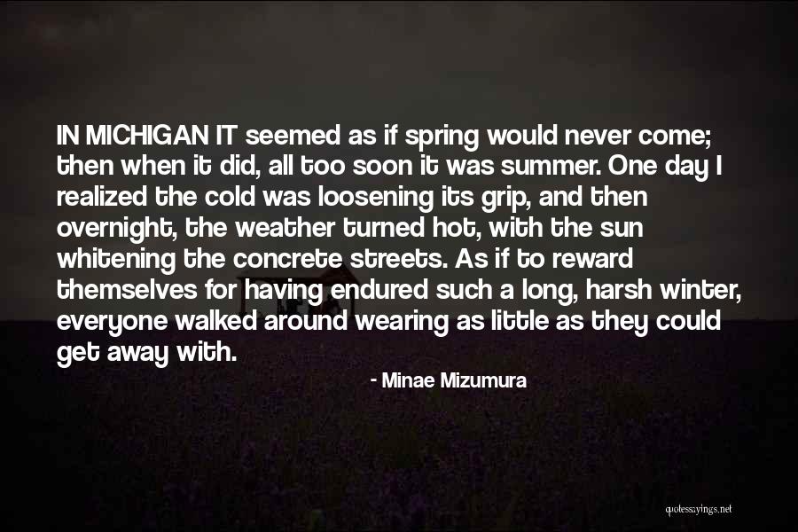 Long Cold Winter Quotes By Minae Mizumura Long Cold Winter Quotes By Minae Mizumura