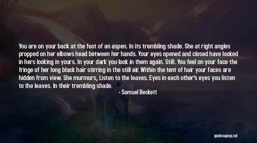 Long Dark Hair Quotes By Samuel Beckett Long Dark Hair Quotes By Samuel Beckett