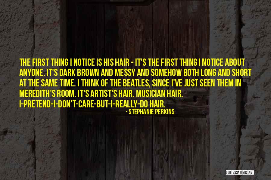 Long Dark Hair Quotes By Stephanie Perkins